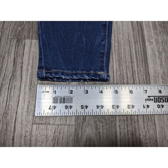 (3/$35) Maurices Size Small Long High Rise Whiskered Distressed Denim Blue Jeans - Picture 12 of 12